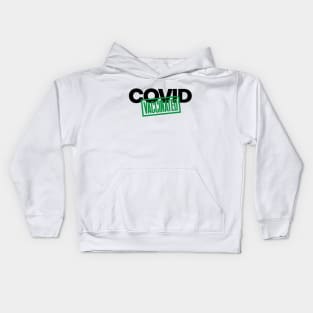 Covid-19 Vaccinated Pin Button Kids Hoodie